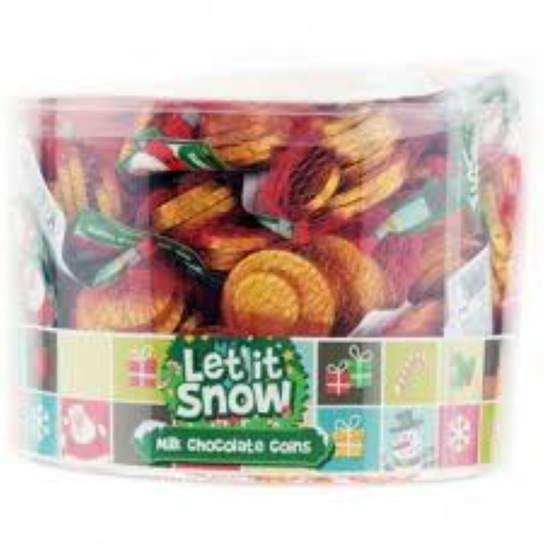 LET IT SNOW MILK CHOCOLATE GOLD COIN 25G